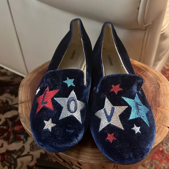 2/$30 Lands' End Love velvet slippers - Picture 2 of 6
